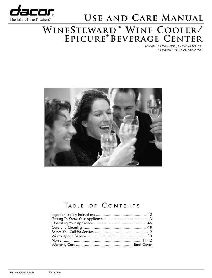 Dacor EF24LBCSS use and care manual