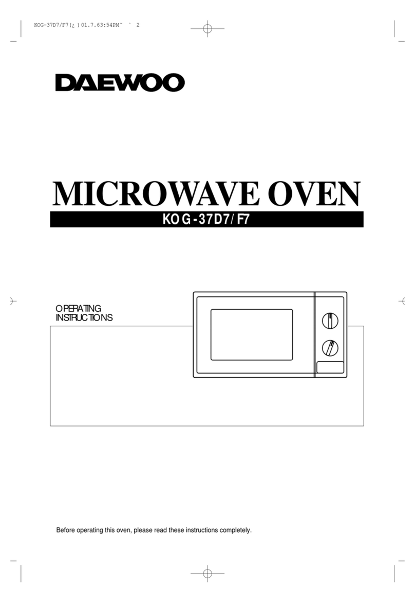 Daewoo KOG-37D7/F7 operating instructions