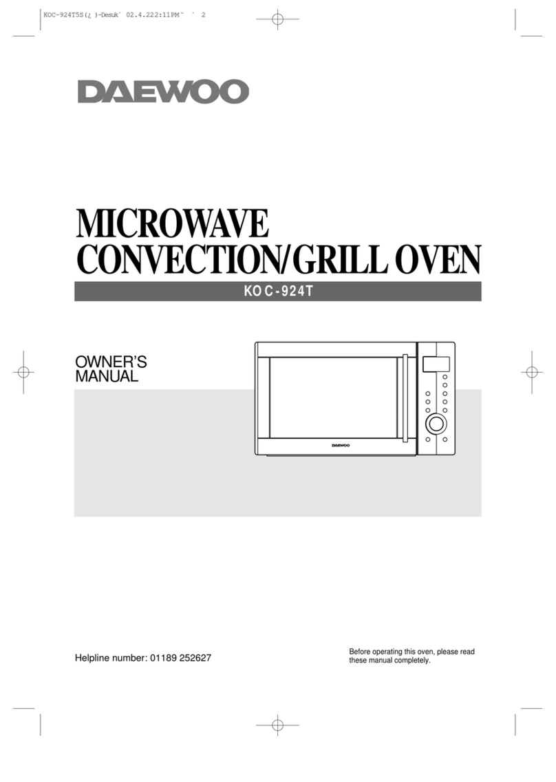 Daewoo KOC-924T owner's manual