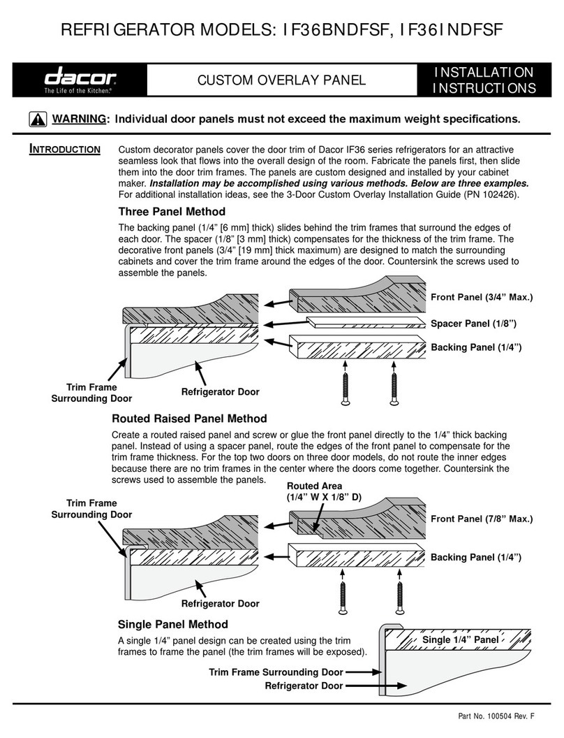 Dacor IF36BNDFSF installation instructions