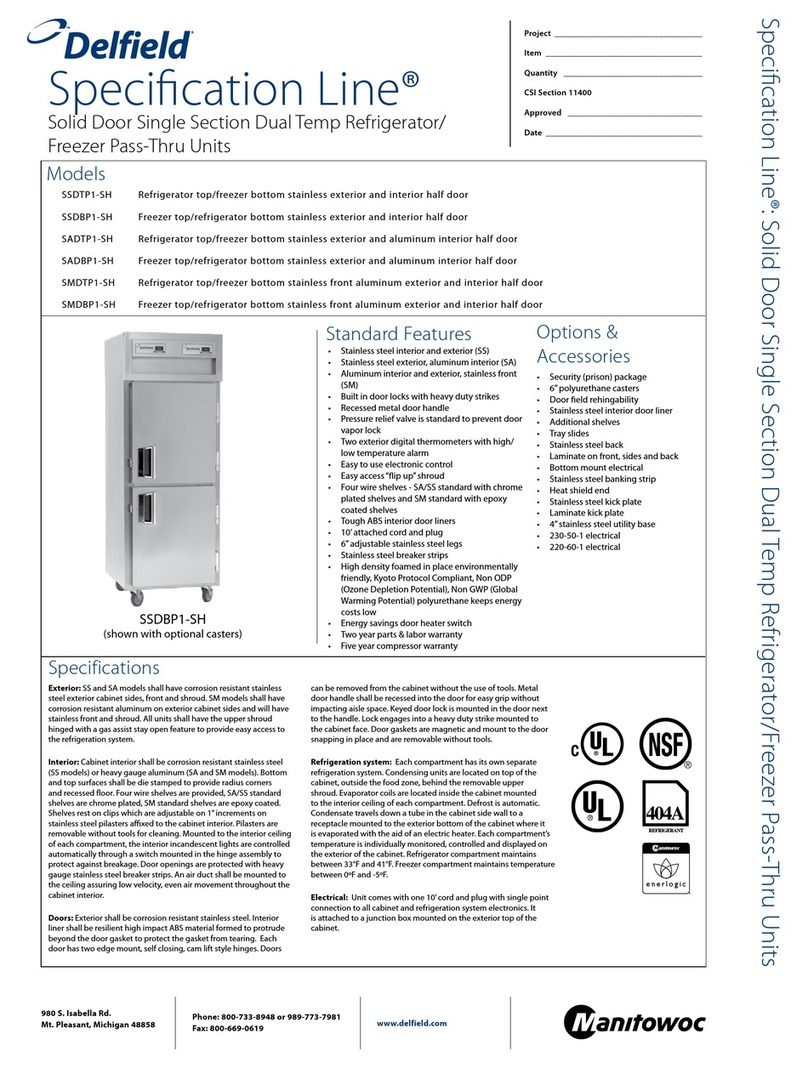 Delfield SADBP1-SH Specifications