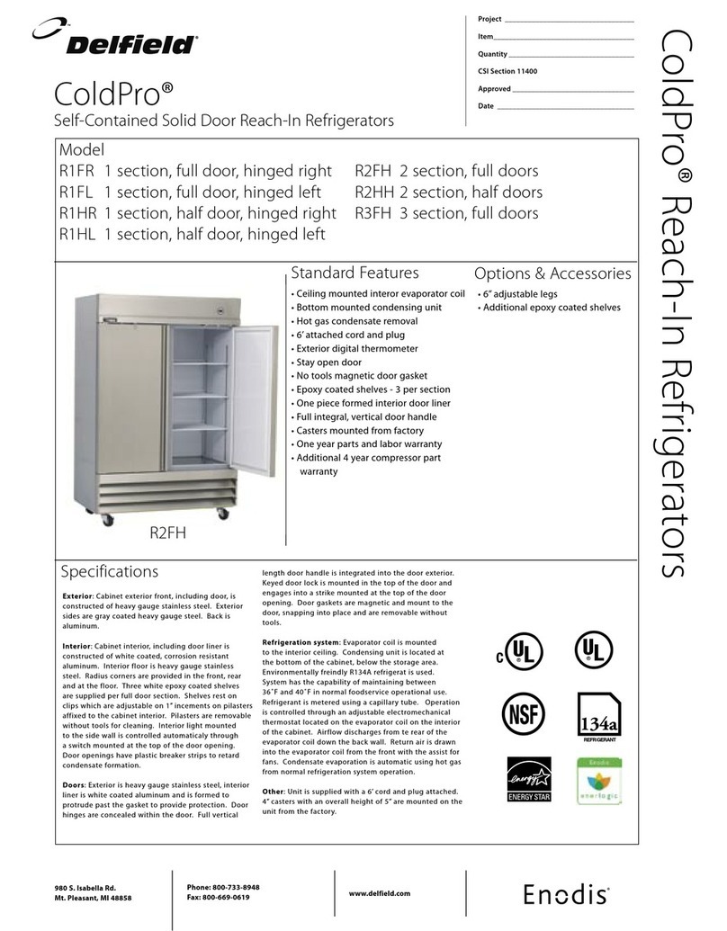 Delfield ColdPro R1FL User manual