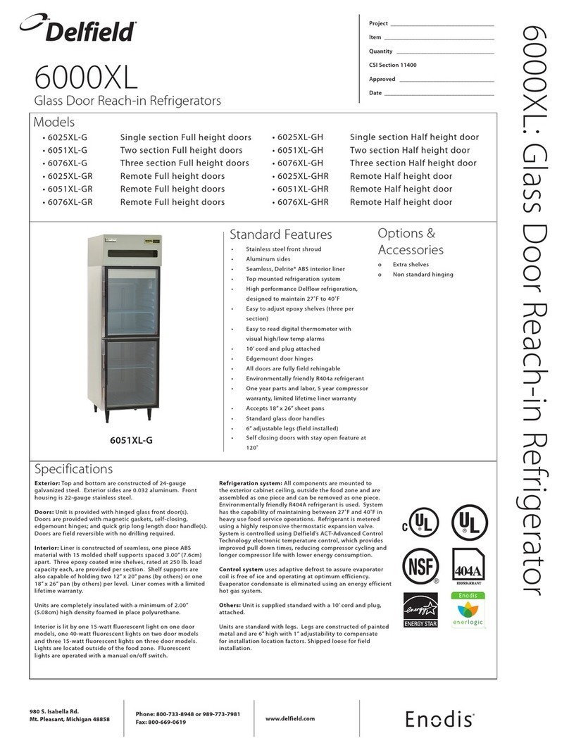 Delfield 6025X-LG User manual