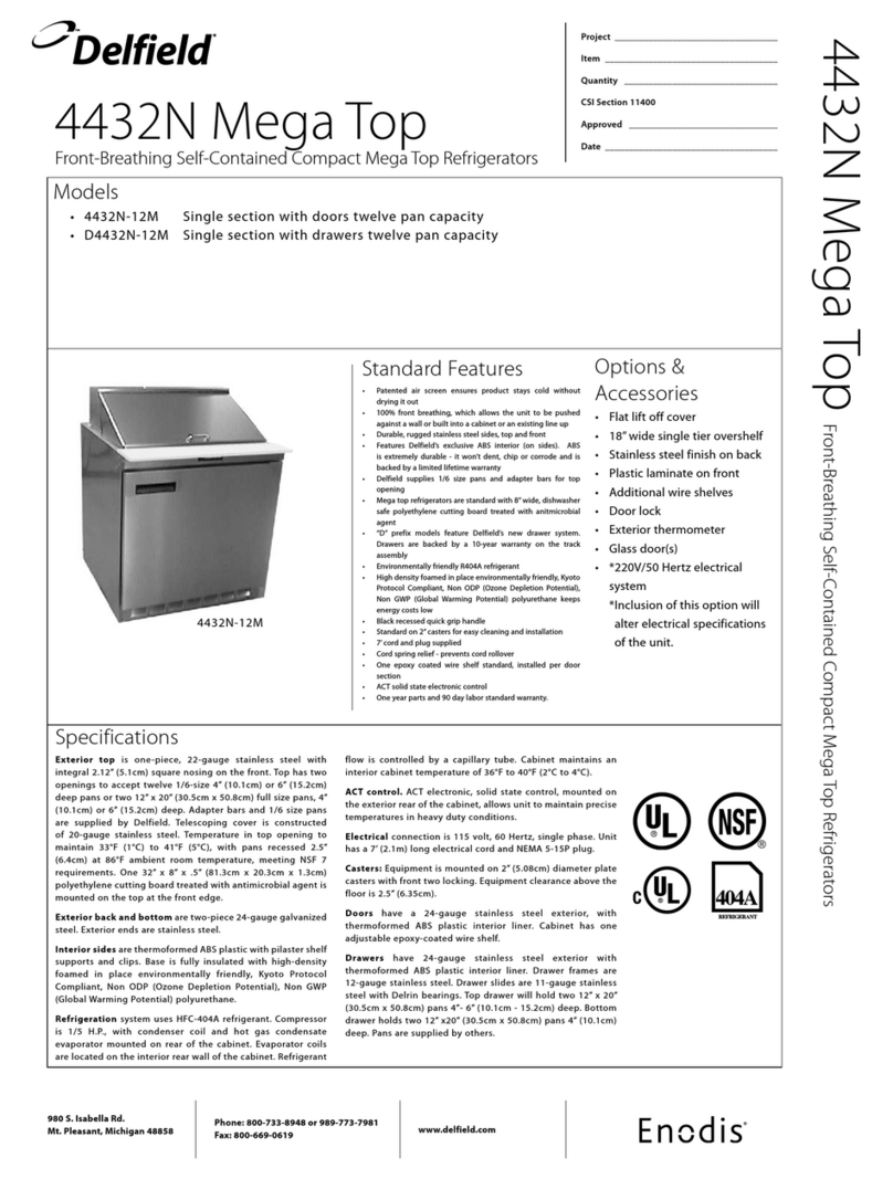 Delfield 4432N-12M User manual