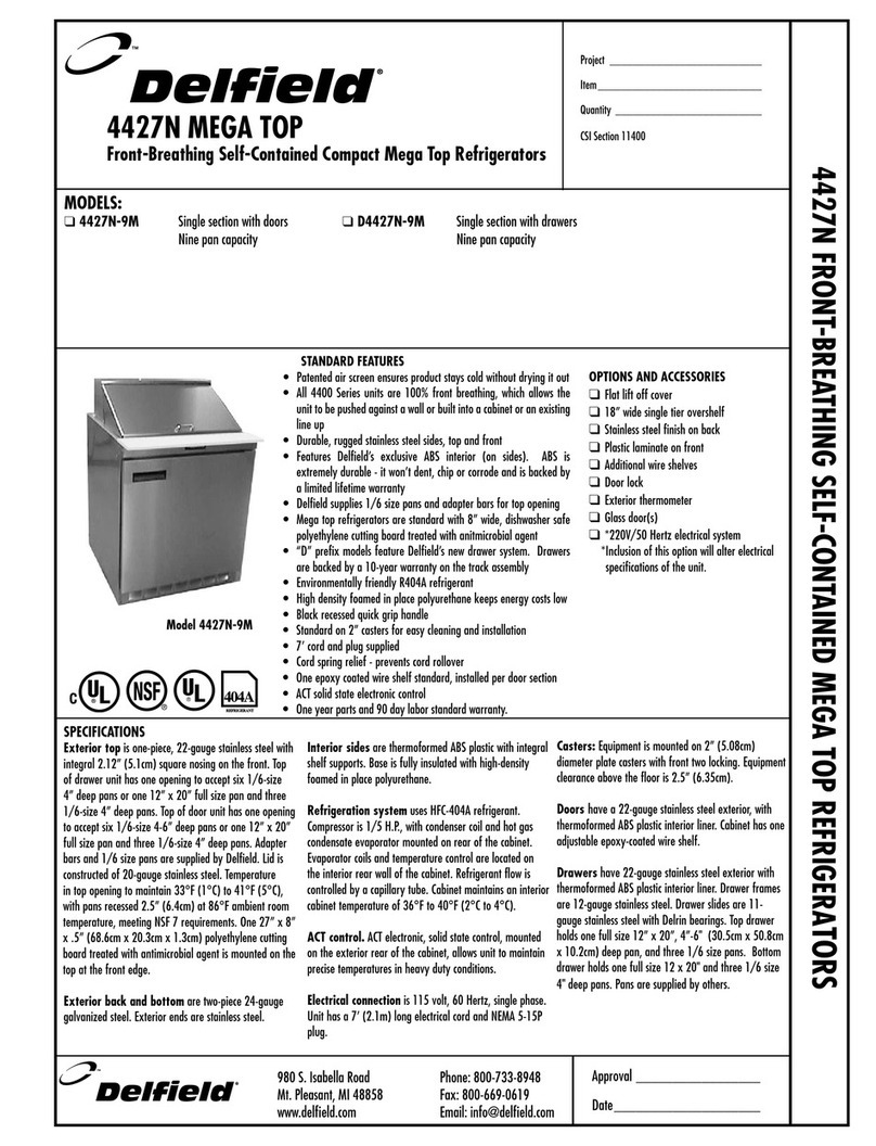 Delfield 4427N-9M Specifications