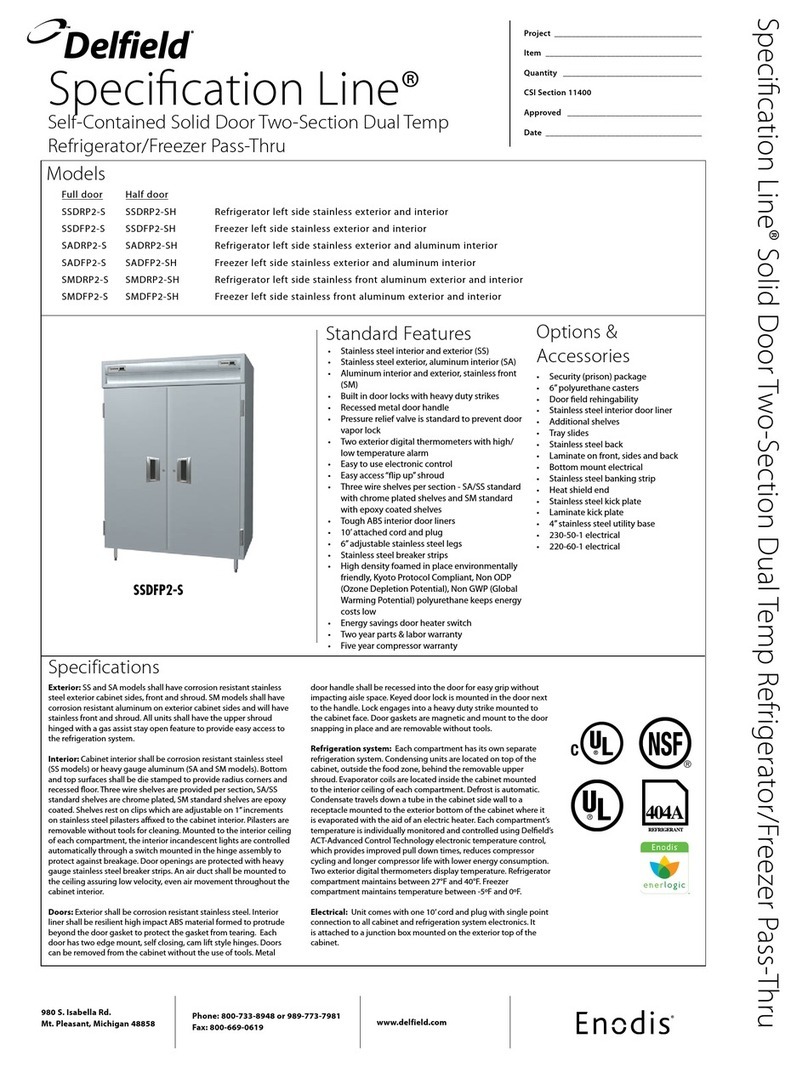 Delfield SSDP2-S specification