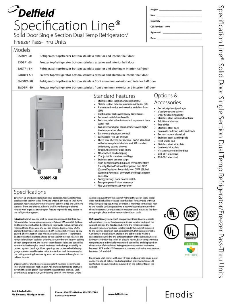 Delfield SSDP1-SH User manual