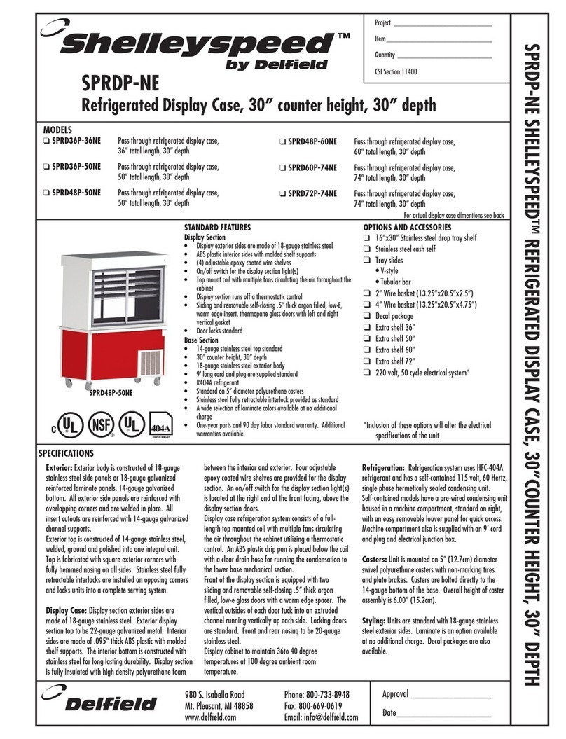 Delfield Shelleyspeed SPRD36P-50NE User manual
