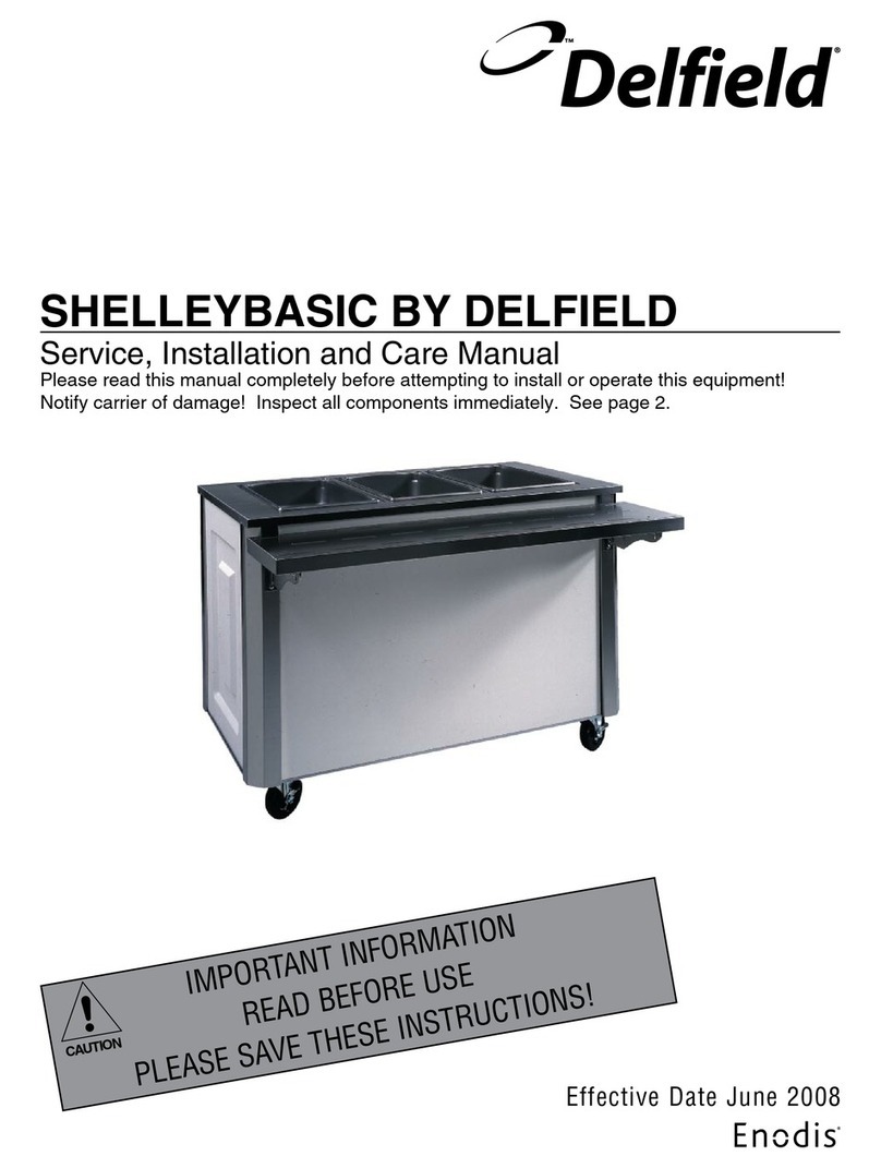 Delfield Shelleybasic Service and installation manual