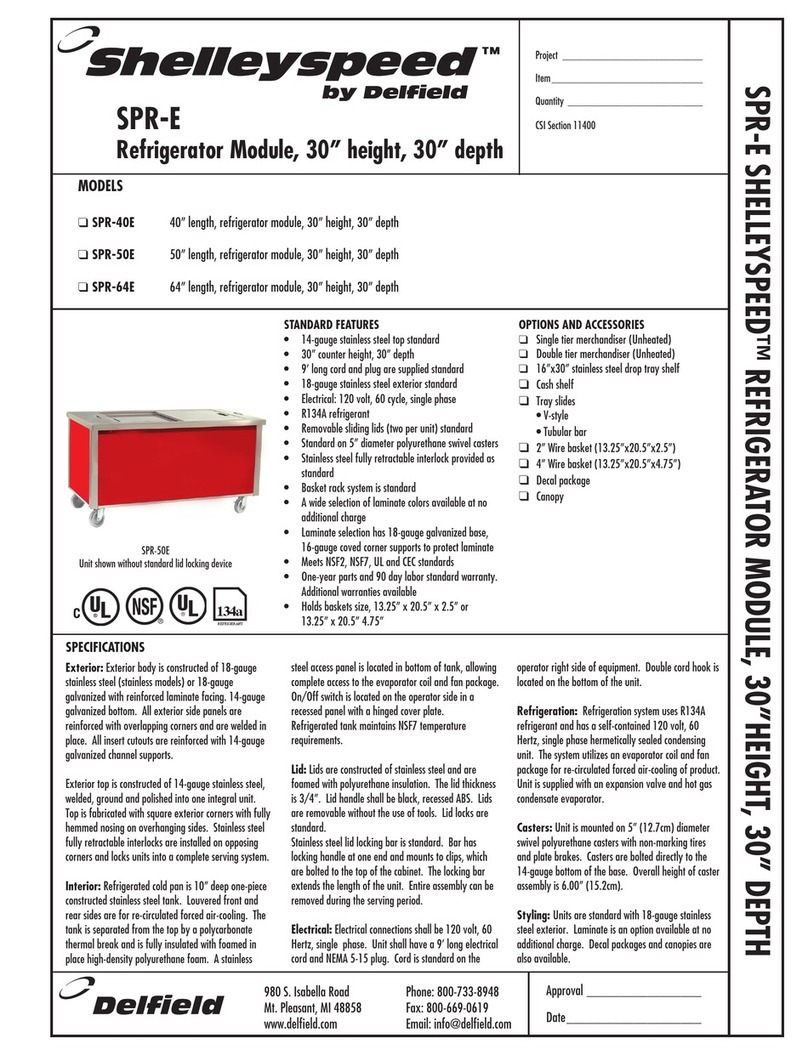 Delfield Shelleyspeed SPR-50E Specifications