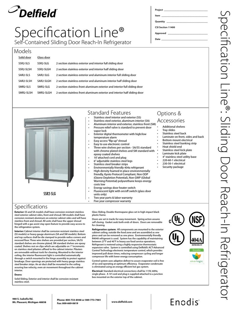 Delfield SAR2 specification