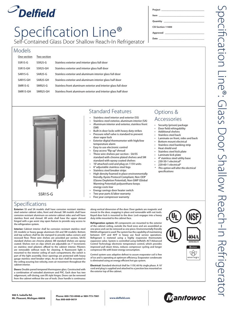 Delfield SAR1S-G specification