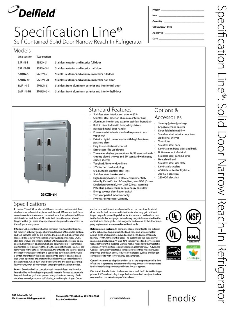 Delfield SAR1N-S Specifications