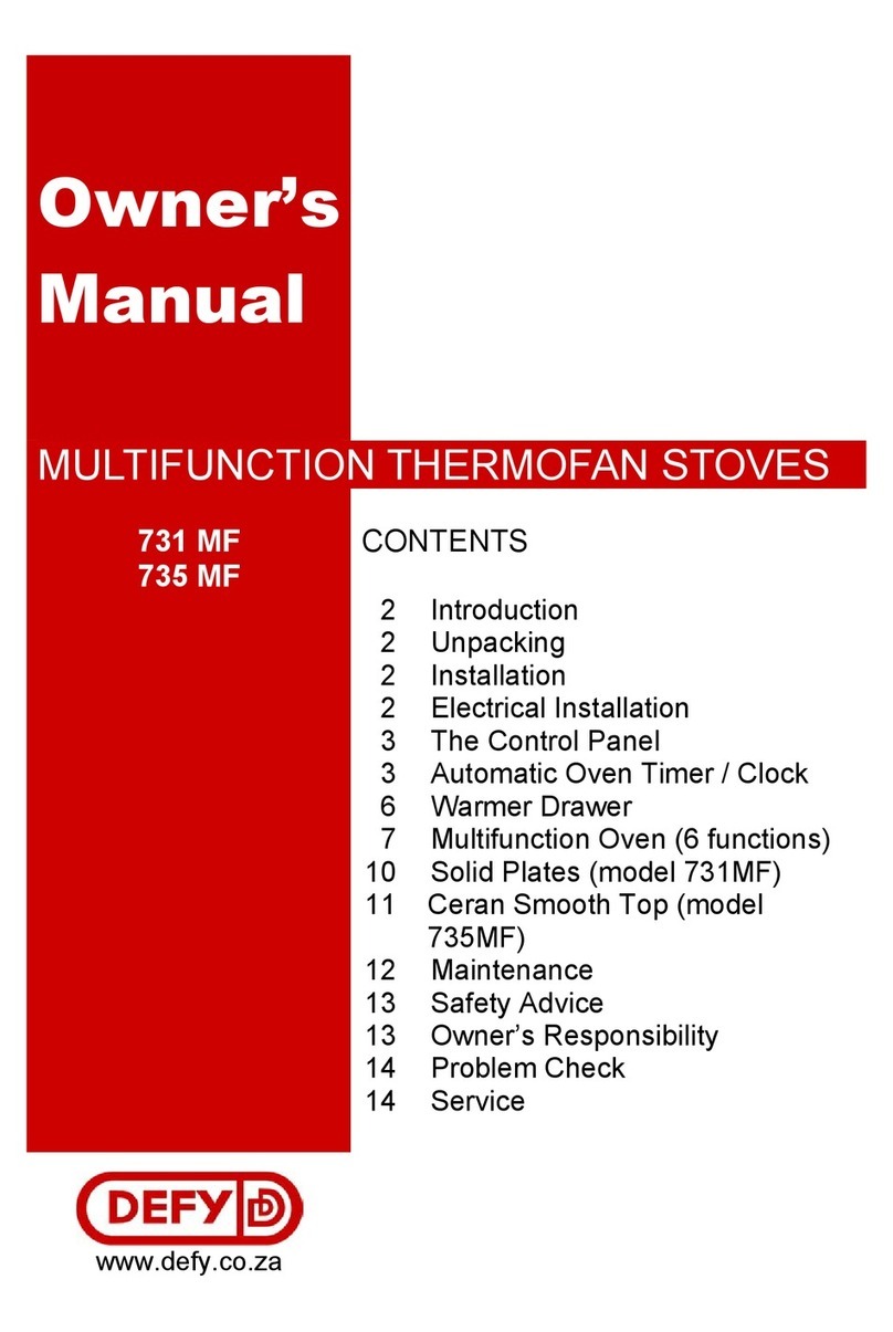 Defy Thermofan 731 MF owner's manual