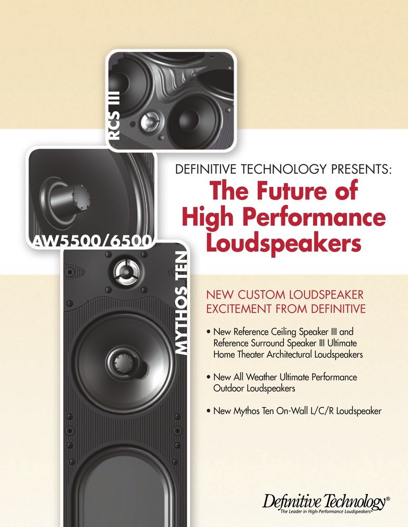Definitive Technology AW6500 User manual