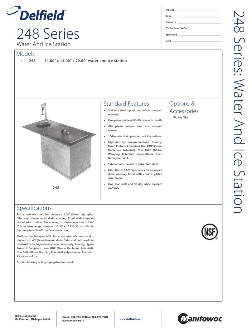 Delfield Water and Ice Station 248 Series User manual