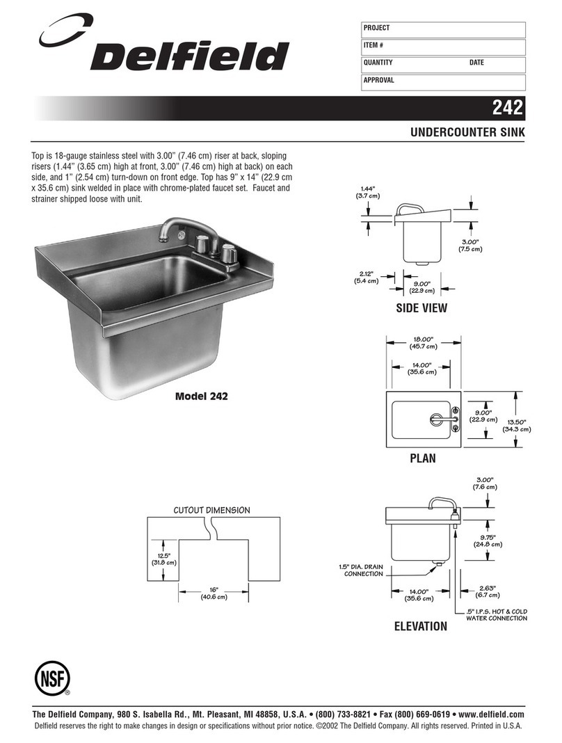 Delfield 242 Specification sheet