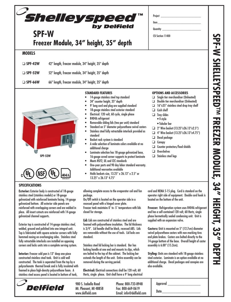 Delfield Shelleyspeed SPF-42W Specifications