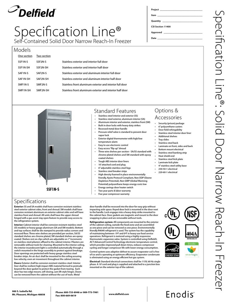 Delfield Enodis SSFN-S Specifications