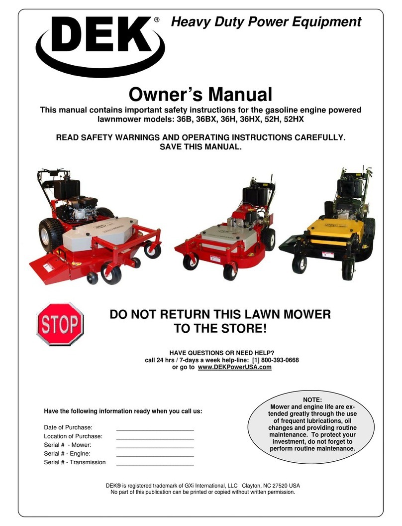 DEK 36B owner's manual