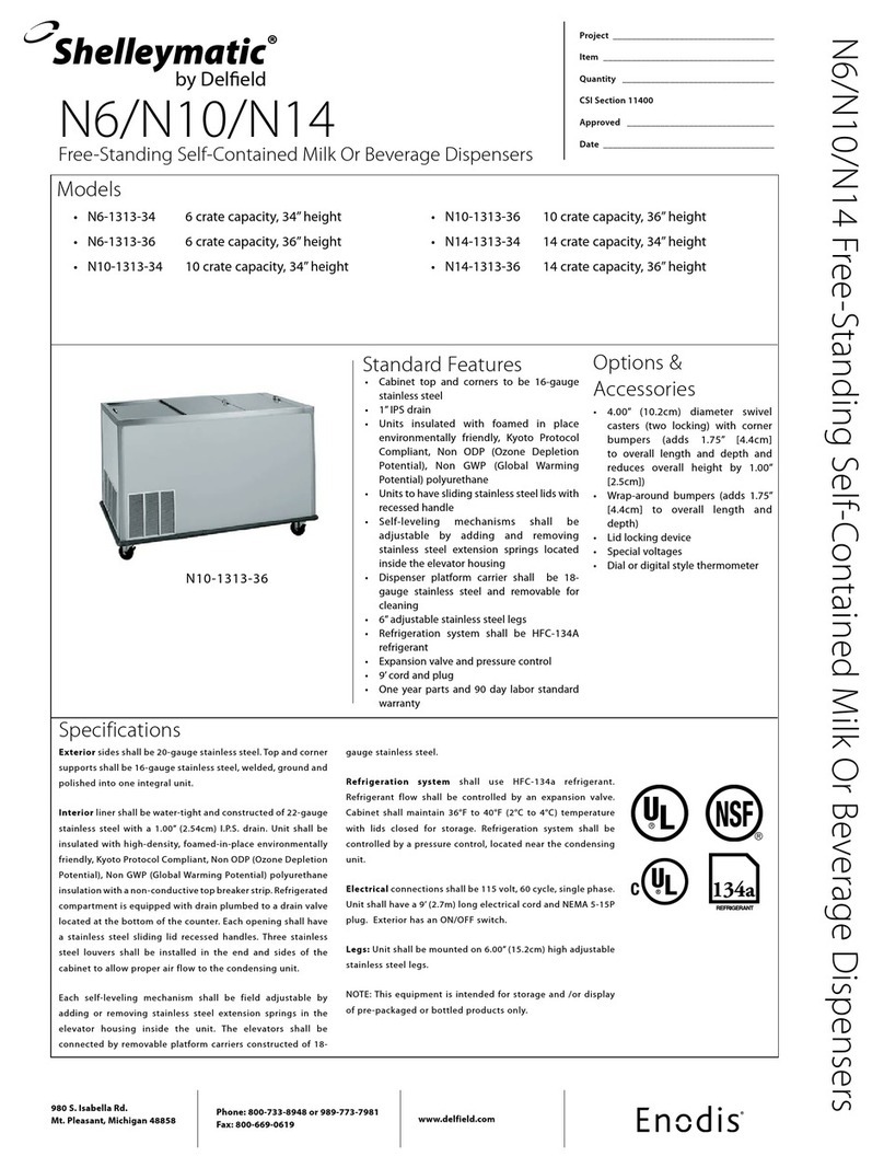 Delfield Shelleymatic N6-1313-34 Specifications