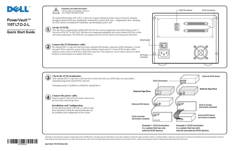 Dell PowerVault 110T LTO-2-L quick start guide Dell PowerVault 110T LTO-2-L quick start guide