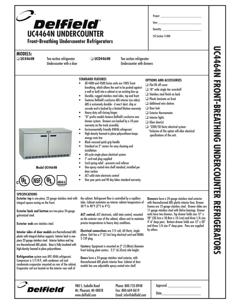 Delfield UC4464N User manual