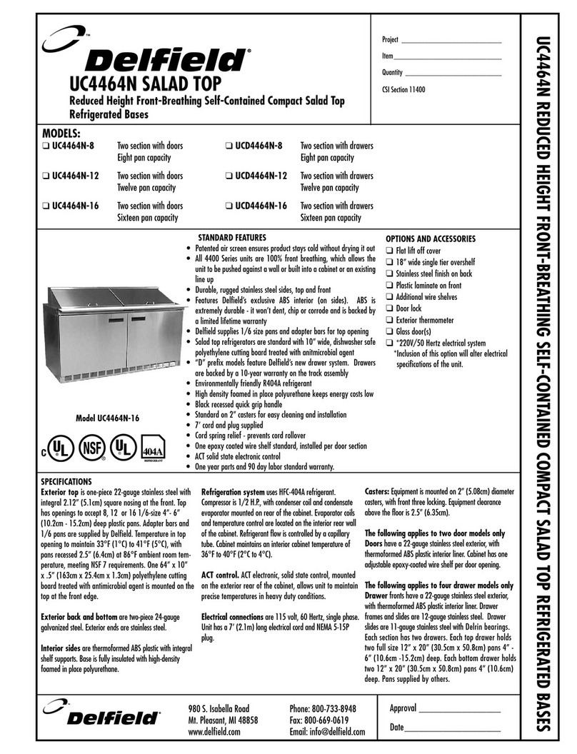 Delfield UC4464N-12 Specifications