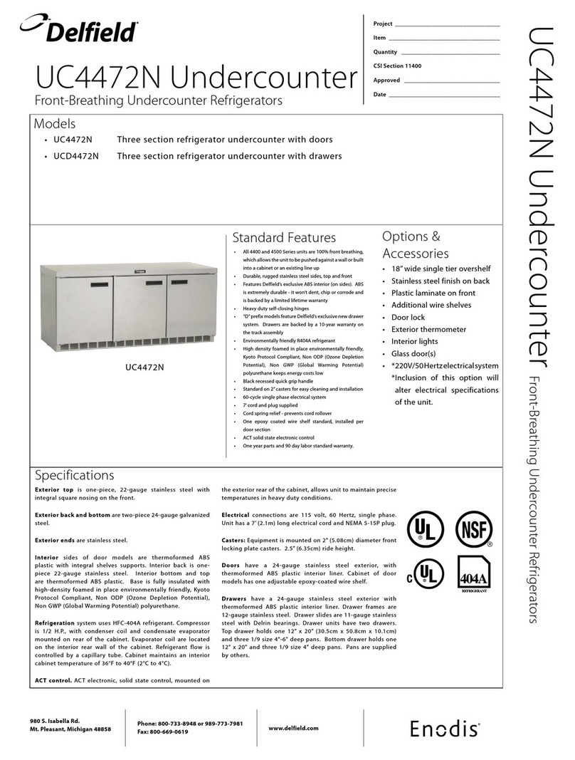 Delfield UC4472N User manual