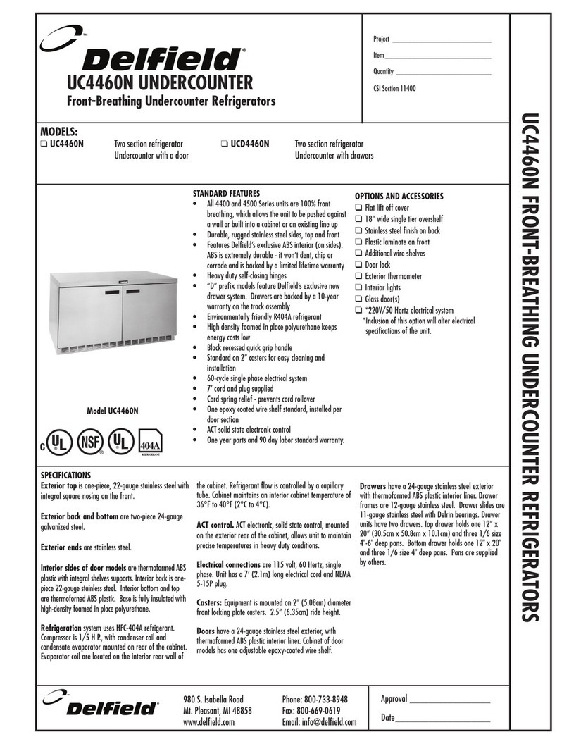 Delfield UC4460N User manual
