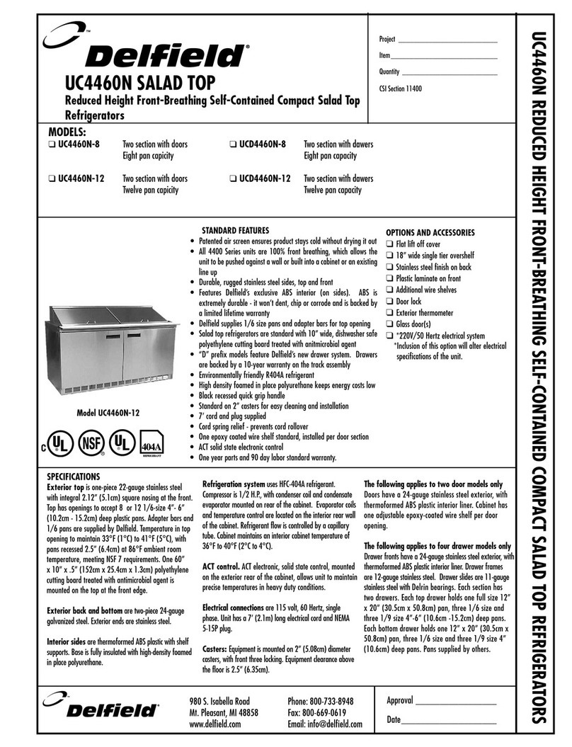 Delfield UC4460N-12 User manual