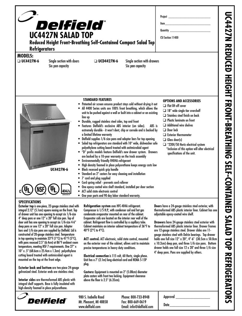 Delfield UC4427N-6 Specifications