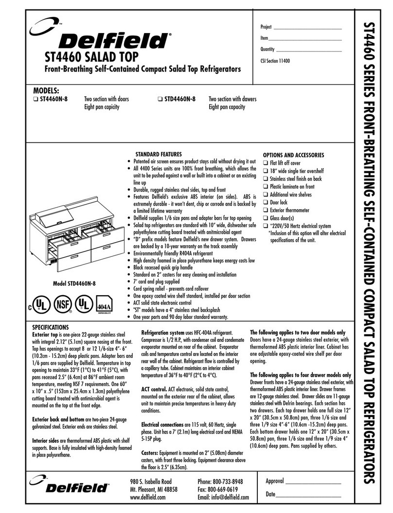 Delfield ST4460N-8 Specifications