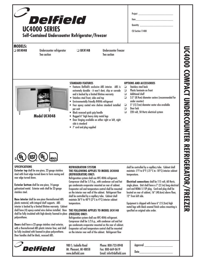 Delfield UC4048 User manual