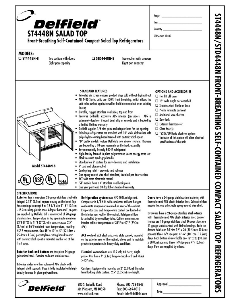 Delfield ST4448N-8 Specifications