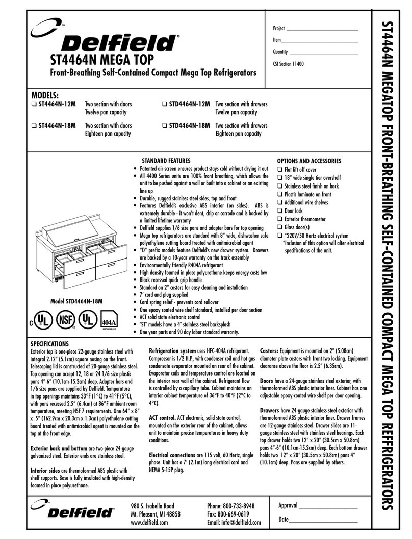 Delfield ST4464N-12M User manual