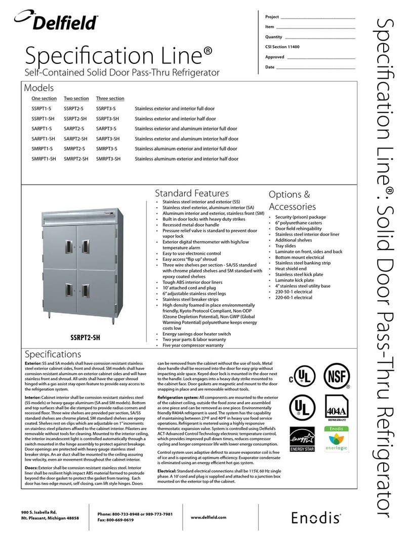 Delfield SSRPT2-SH User manual