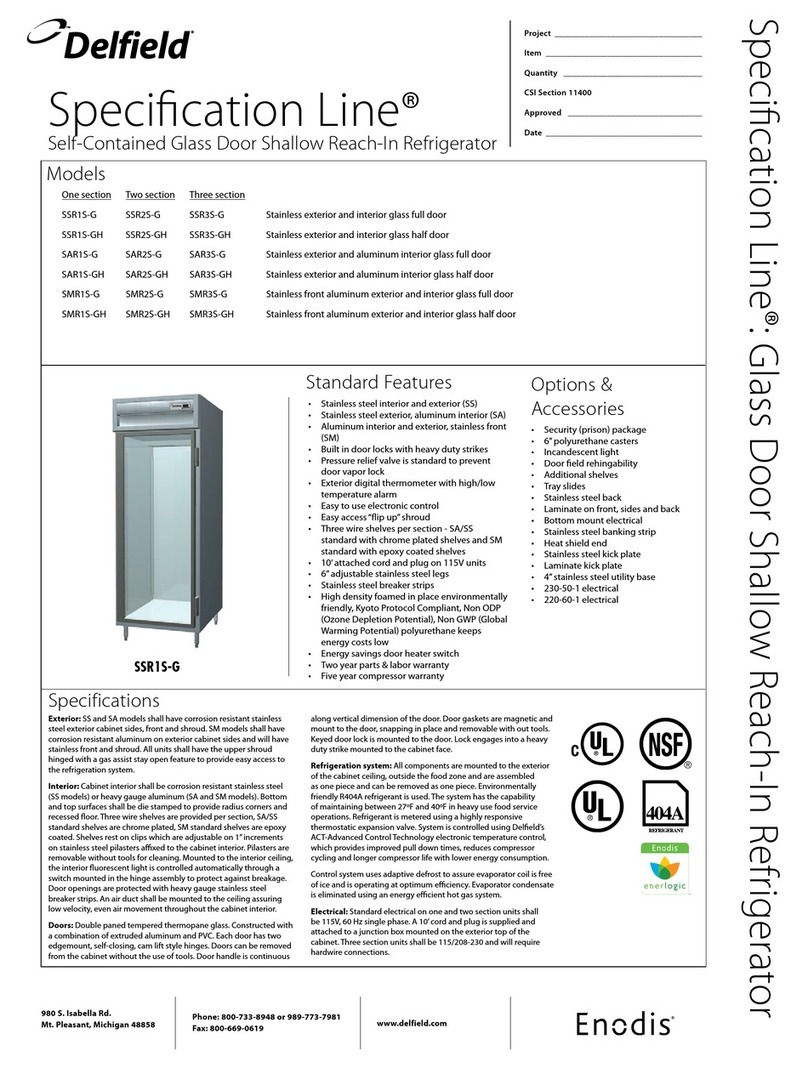 Delfield SSR1S-G specification