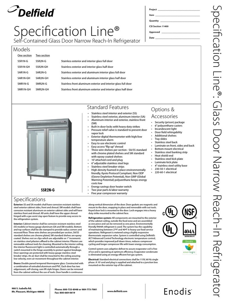 Delfield SSR2N-G User manual