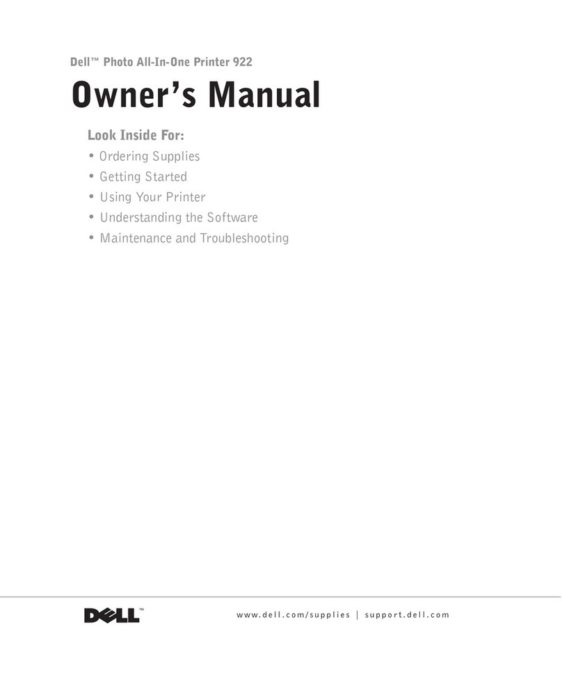 Dell 922 - Photo All-in-One Printer 922 User manual Dell 922 - Photo All-in-One Printer 922 User manual