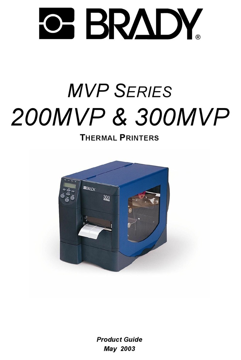 Brady Bradyprinter 200MVP User manual