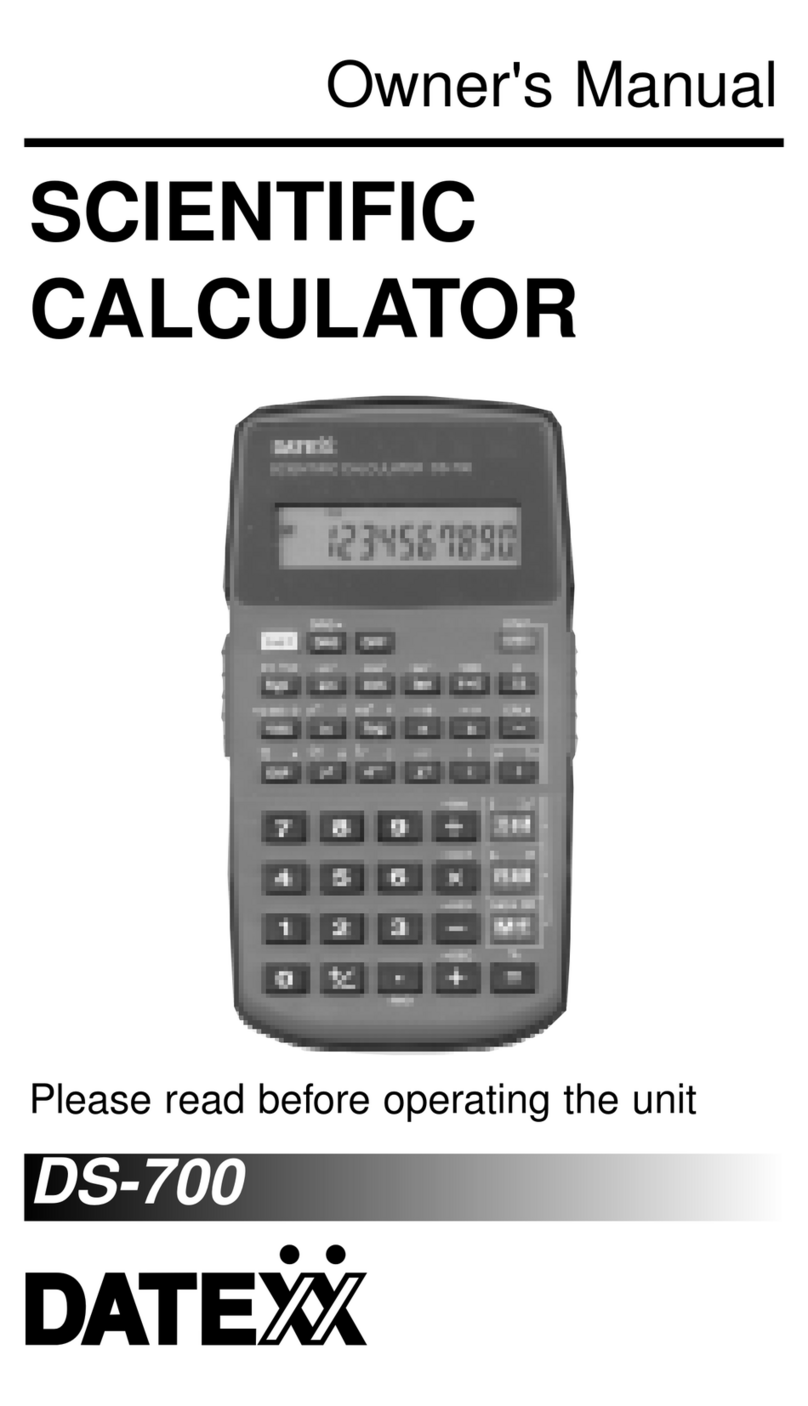 Datexx ECO-CALC DS-700 owner's manual
