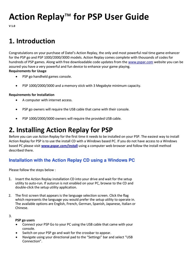 Datel REPLAY PSP 1000 user manual