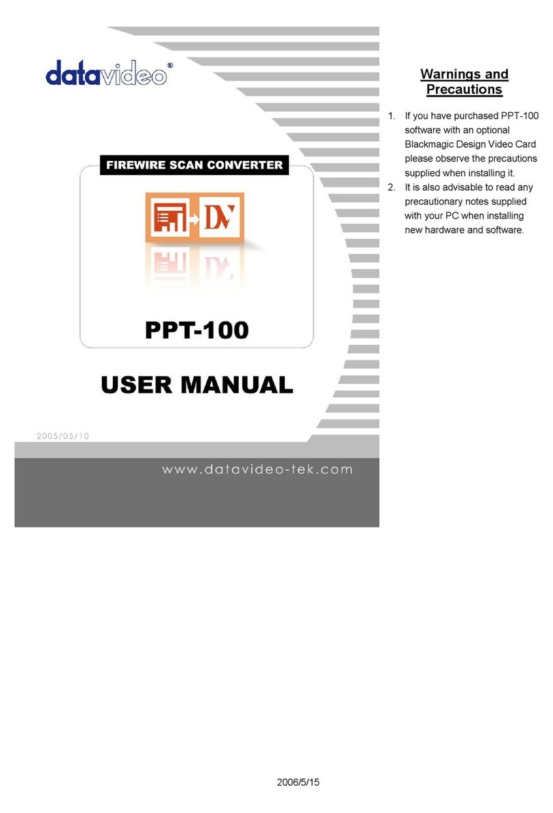 Data Video PPT-100 user manual