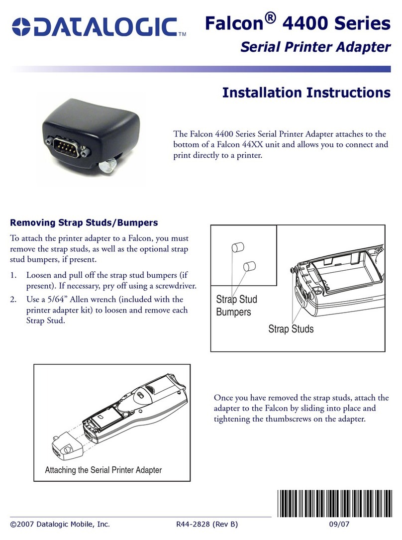 Datalogic FALCON 4400 SERIES installation instructions