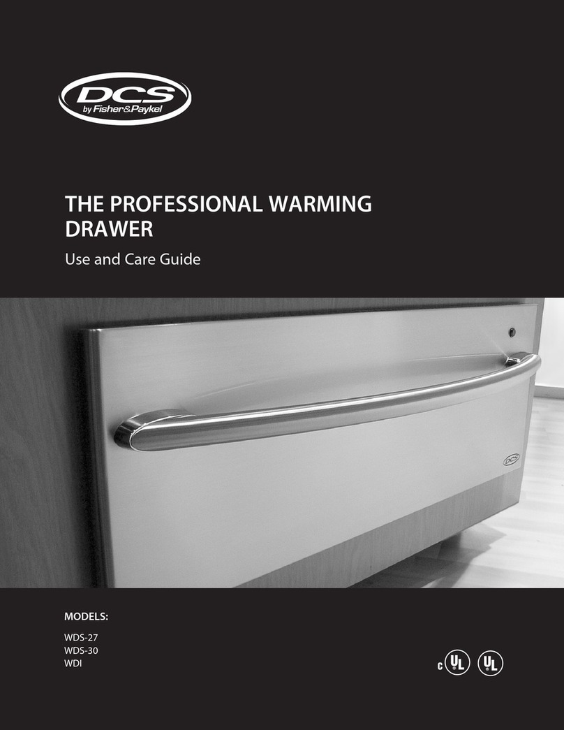 DCS WDS-27 Use and care guide