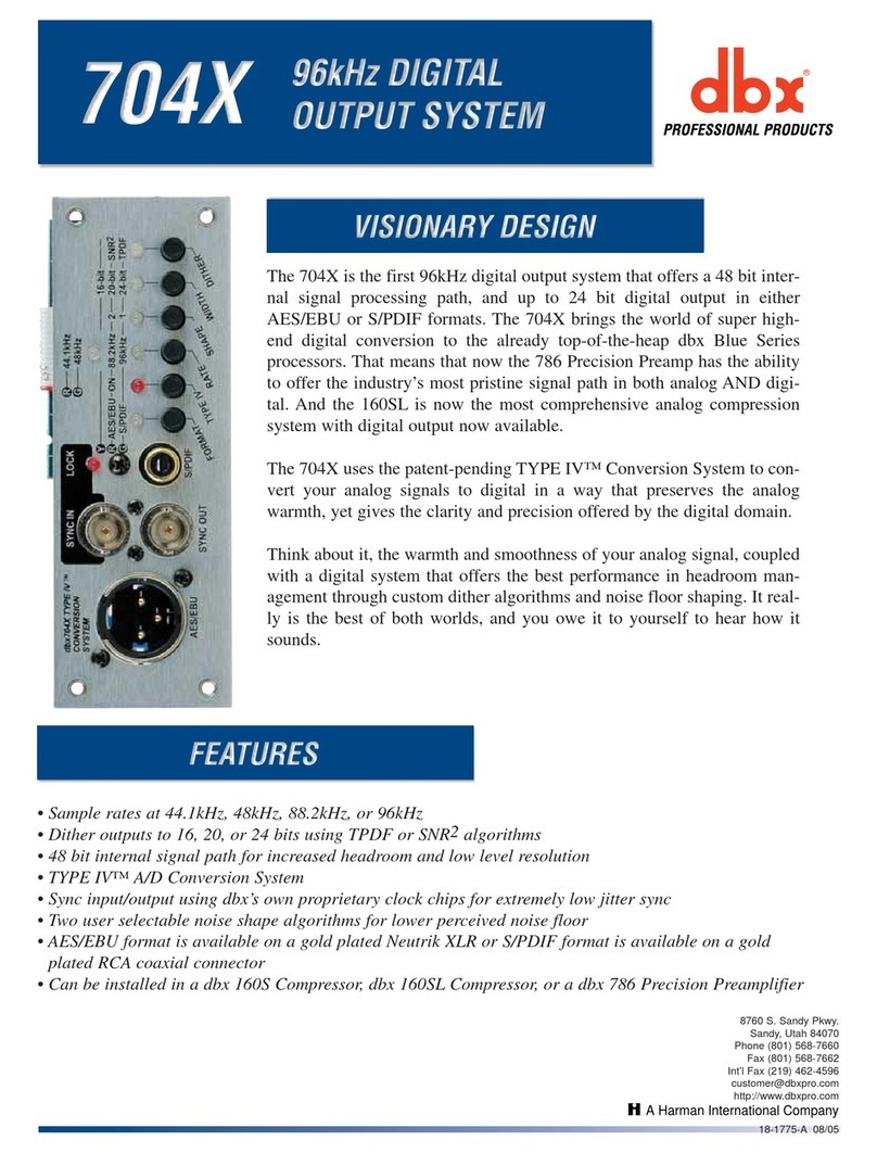 dbx Visionary Design 704x User manual