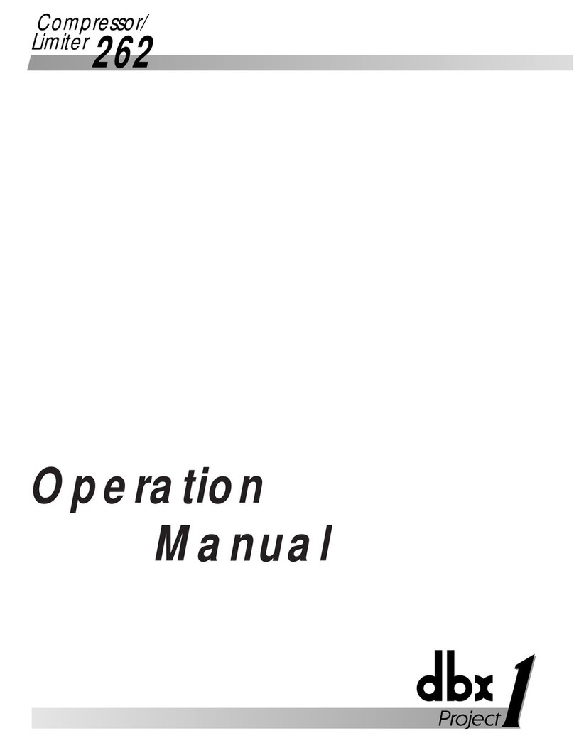dbx 262 User manual