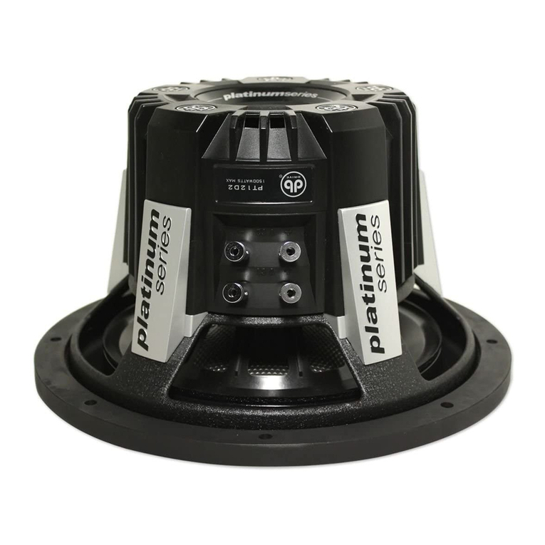 DB Drive Platinum Series Subwoofers PT10d2-d4 User manual