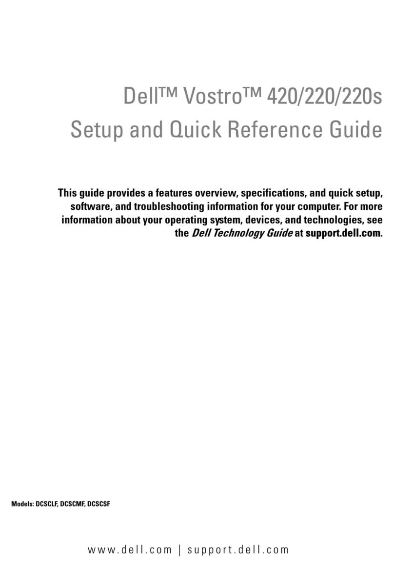Dell Vostro 220s DCSCSF User manual